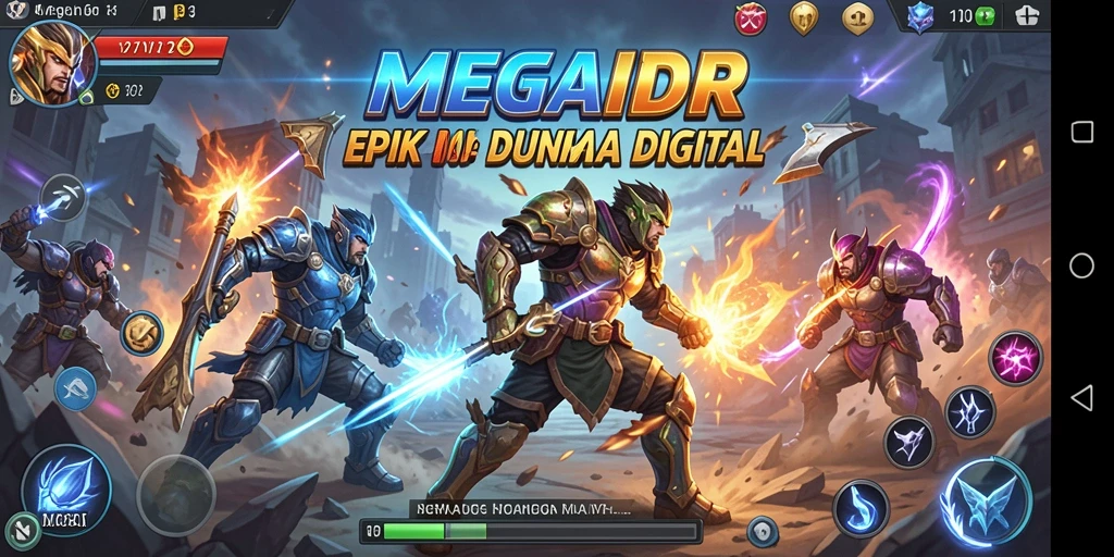 Tampilan pertarungan seru dalam gameplay MEGAIDR.