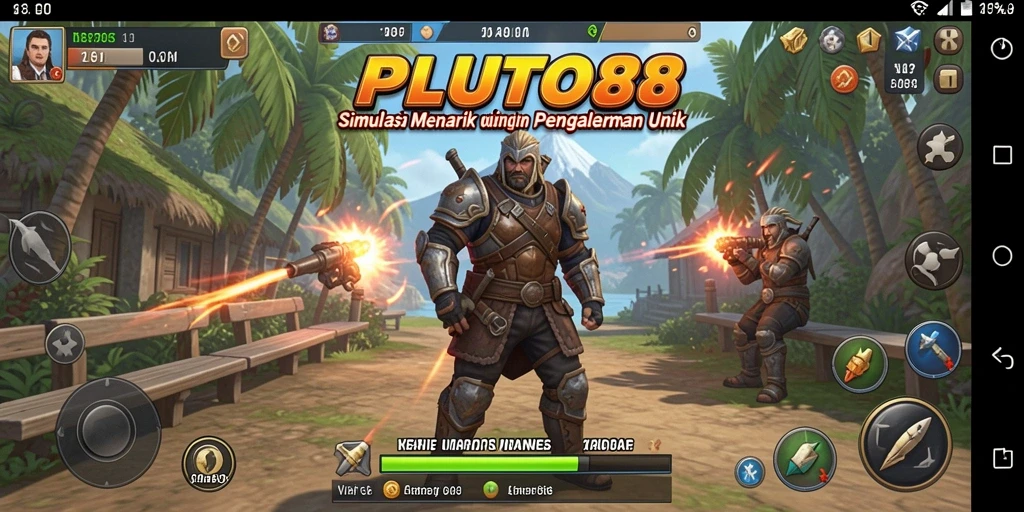 Tampilan gameplay seru dan menantang dari PLUTO88.