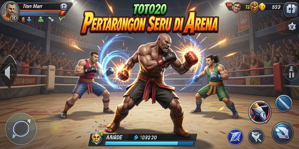 Tampilan aksi mendebarkan dalam gameplay Fighting TOTO20.